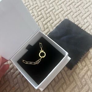 Gold Chain Link bracelet- 18k gold overlay